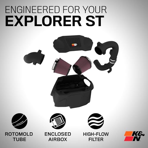 K&N Cold Air Intake System: High-Flow Air Filter, Increase Performance & Towing: Compatible with 2020-2025 Ford/Lincoln: Explorer, Avitor, 63-2622 - Thumbnail 2