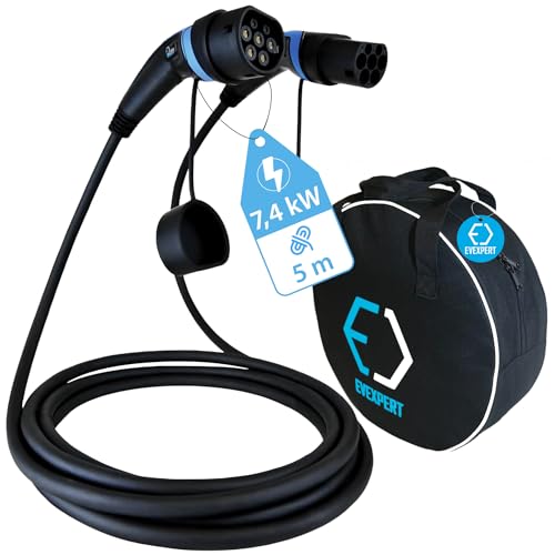 EV Expert Ladekabel TYP 2 für EV Elektroautos | 32A | 1-3phasig | 5-8 Meter (1-phasig / 5 Meter)