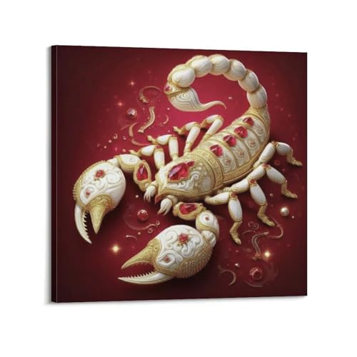 Poster toile scorpion rouge CMHONLY : donnez de l'énergie à votre salon