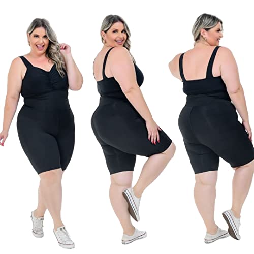 Bermuda Feminina Suplex Corrida, Treino, Caminhada, ou Exercícios Cós Alto Modelador (as2, alpha, xx