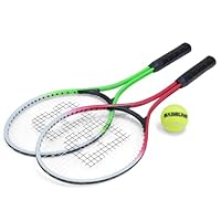 Toyrific Baseline Junior 2 Player Tennis Rackets, Lightweight Kids Tennis Set with Carry Bag & Ball, Outdoor Sports Game for Beginners, Fun Family Activity for Ages 5+