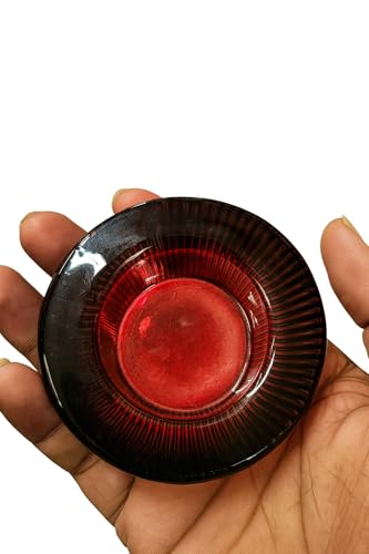 Little Bees Handcrafted Red Glass Diya for Diwali Celebrations –...