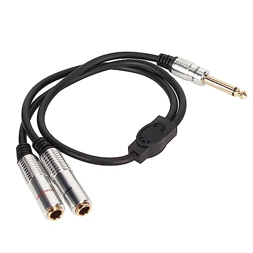 Cable divisor estéreo 6.35mm con conector macho a dos hembra miniatura 4