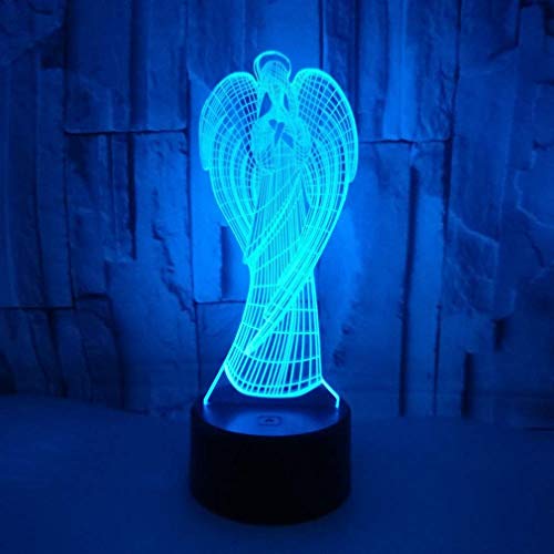 Jinnwell 3D Angel Wing Illusion Night Light #TOP26