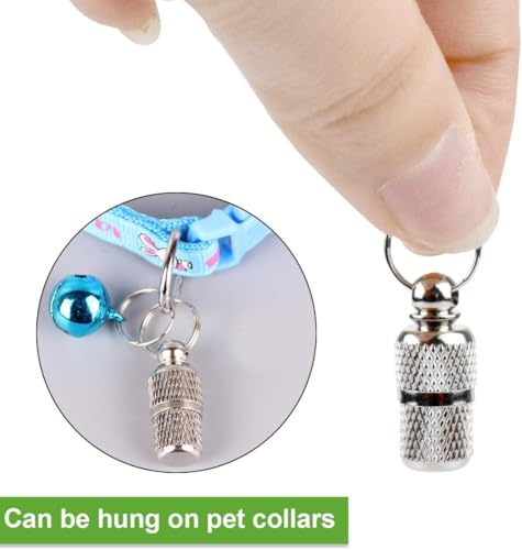 5 Stück Personalisierte Adressanhänger für Hunde Katzen, Namensschild für Halsband, Dogtag Anhänger, Adresskapsel für Haustiere, Katzen, Hunde, Adresse Katzenmarke