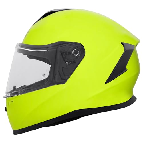 Zorax Falcon Neon Yellow XL (61-62cm) Full Face Motorbike Helmet ECE 22.06 Approved
