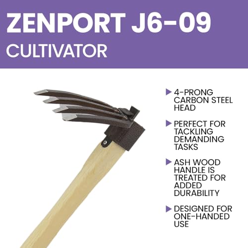 Cultivador 4 púas Zenport J6-09 beige 3 unidades miniatura 4