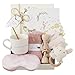 WOODEN TEETHER 9-Teiliges Baby Geschenk Mädchen Jungen, Personalisierte set für Mütter mit Mama-Karte, Augenmaske, Trinkbecher, Grußkarte, Socken, Baby-Rassel, Windeltorte Geschenkbox(Kaninchen, groß)