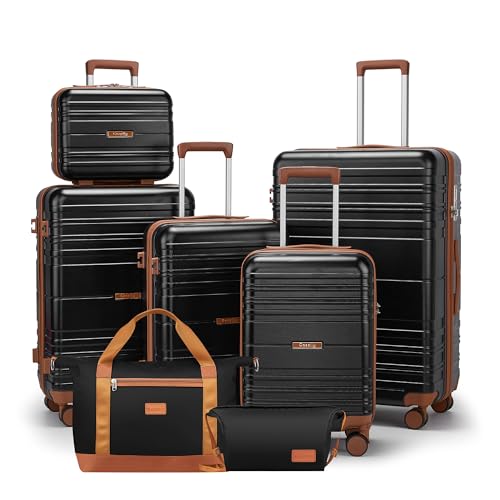 7-Piece Hard Shell Spinner Luggage Set with TSA Locks