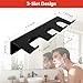 SINNNBLE Acrylic Shower Wall Razor Holder Organizer for Men's Double Edge Safety Razor & Shaving Brush (Black)