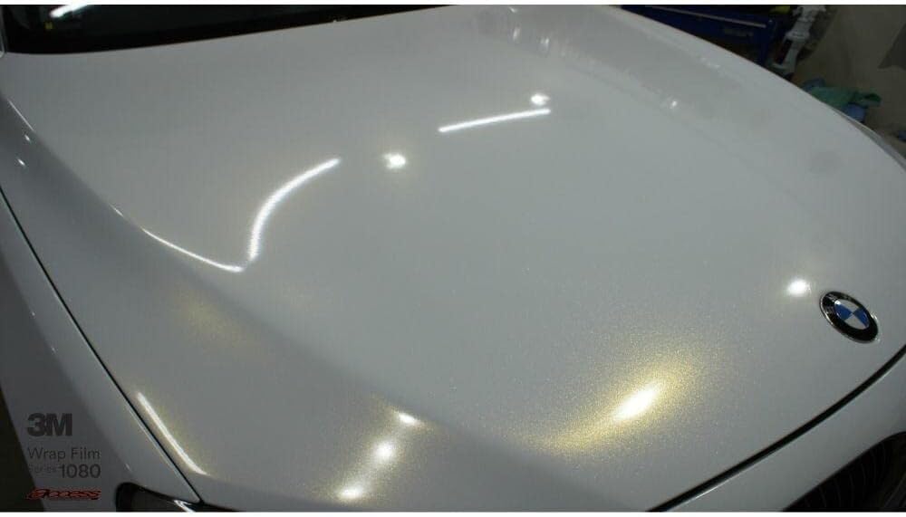 3M Car Wrap Roll 2080 Gloss White Gold Sparkle | GP240 | (5ft x 75ft (375 Sq/ft)) | Automotive Vinyl Wrap for Cars - Car Interior Wrap & Exterior | w/Free Instawraps Pro Glove