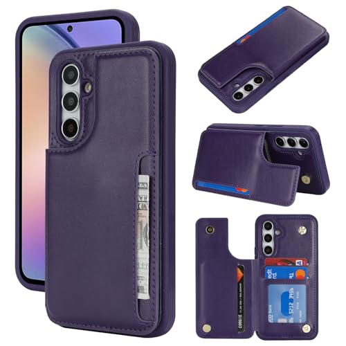 Étui portefeuille A54 5G iCoverCase anti-rayures pour protéger vos cartes et écran