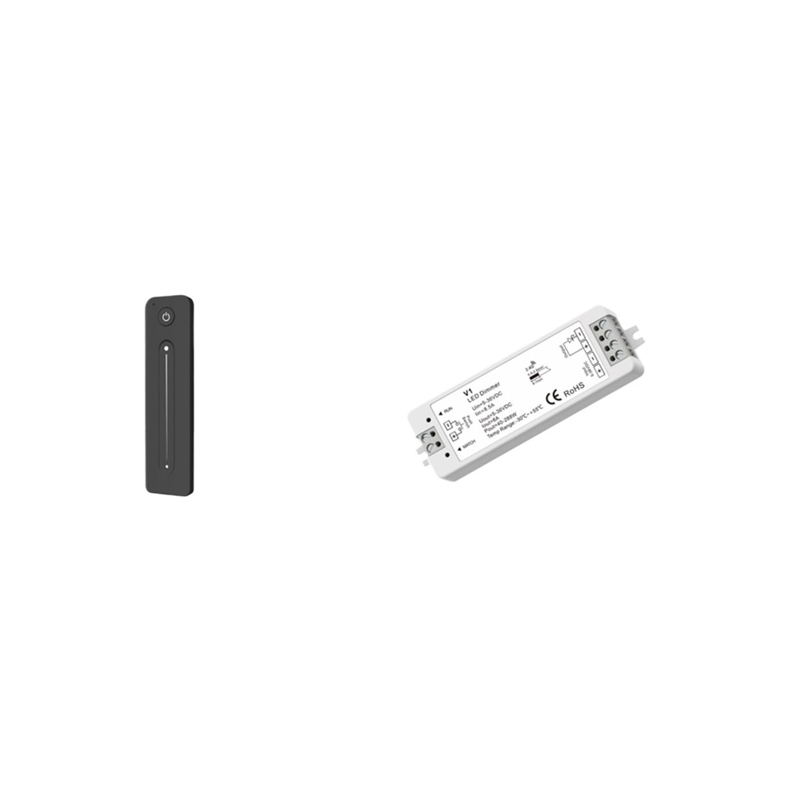 ZXAOMMBEA 1pcs V1 1CH*8A 5-36VDC CV Controller Push-Dim 12V 24V LED Dimmer 1 Zone Dimming Remote Control R11 Suitable for Single Color Light Strips(V1 and R11)