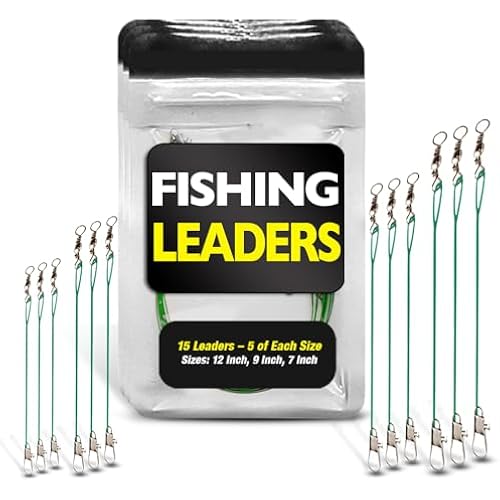 Fishing Leaders with Swivels - Carp - Pike - Catfish - Muskie - Walleye - Bass - Mackerel - Snapper