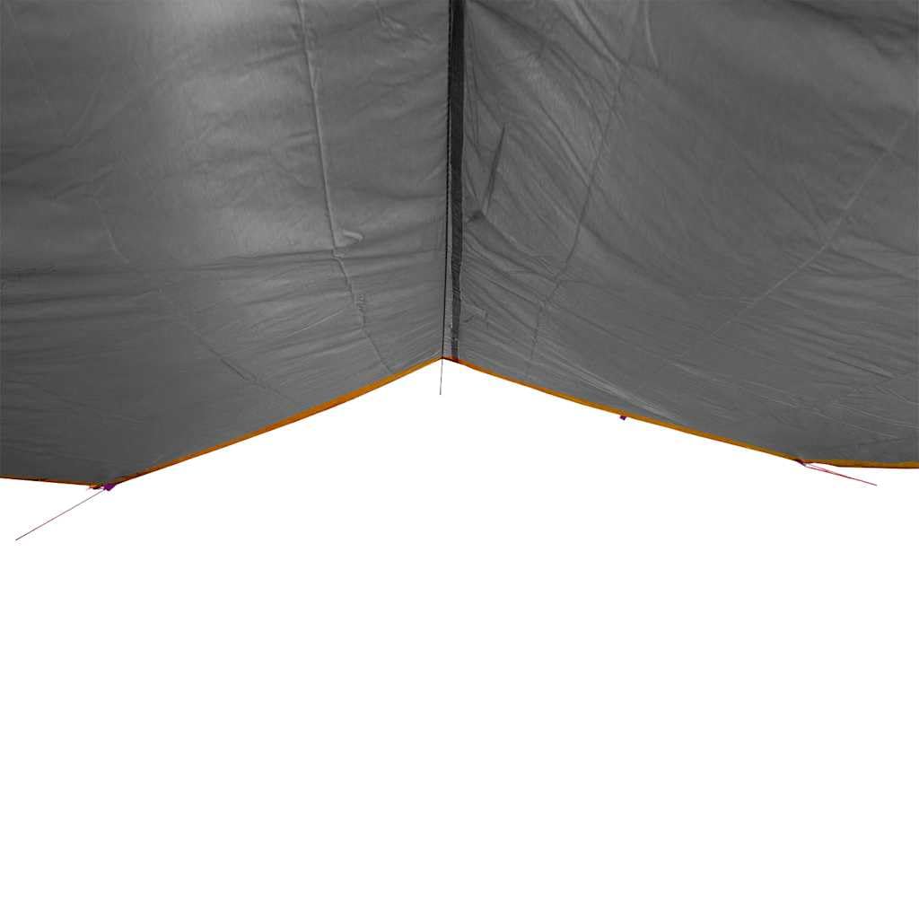 Bâche de Camping Gris et Orange500x294 cm Toile de Tente Légère en Polyester 185T avec Sac de Transport Abri de Randonnée Trekking et Bivouac en Plein Air