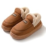 UMore Zapatillas Casa Mujer Hombre Antideslizantes Invierno Pantuflas Peluche Botas de Estar por Casa Hombre Mujer Invierno Interior Exterior Zapatillas de Casa