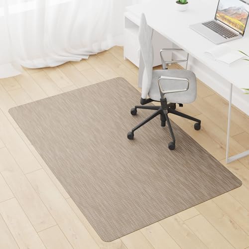 Homek Office Chair Mat for Hardwood & Tile Floor, 36\"x48\" Computer Chair Mat, Non-Curve Anti Slip Hard Floor Protector for Rolling Chair, PVC Mat Desk Rug for Home Office