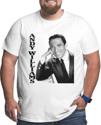 Photo de Andy Williams Big Size T T-Shirts à Manches Courtes Man's Summer Tee Casual O-Neck Short Sleeve T-T-Shirts à Manches courtess(Small)