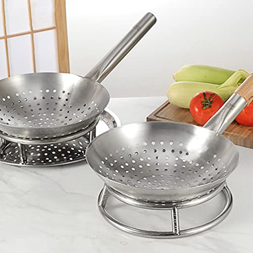 Osaladi Steamer Pot 2Pcs Wok Ring Stainless Steel Wok Rack Heat Insulated Cookware Ring Pot Holder Wok Accessories For Kitchen Wok Stand Kitchen Rack #TOP2