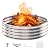 36 Inch Outdoor Fire Pit Ring,Large Round Galvanized Steel Fire Pit for Campfires in The Yard/Garden/Park/Beach or as Raised Garden Bed for Planting (12 ins high, Silver)