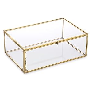 Hipiwe Vintage Glass Keepsake Box –...