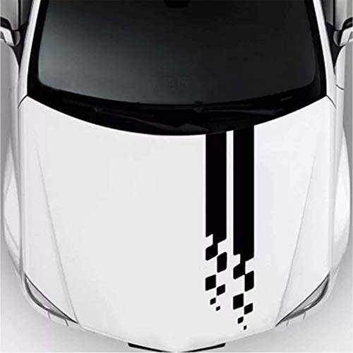 Lanzmyan Car Hood Decal Sticker Dbs010 Universal Hood Racing Body Side Vinyl Modified Stripe Exterior Decoration Decal Black #TOP1