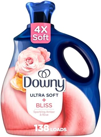 Downy Ultra Soft Fabric Softener Liquid, Bliss, Sparkling Amber and Rose, 93 fl oz, 138 Loads