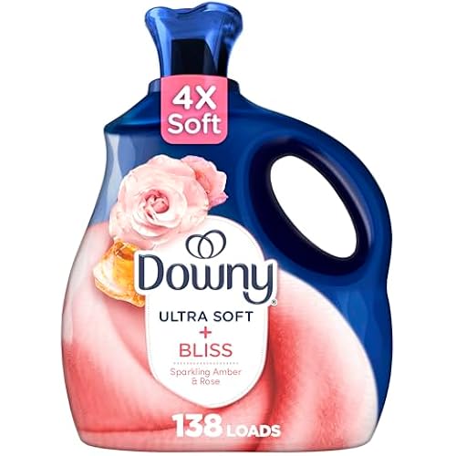 Downy Ultra Soft Fabric Softener Liquid, Bliss, Sparkling Amber and Rose, 93 fl oz, 138 Loads