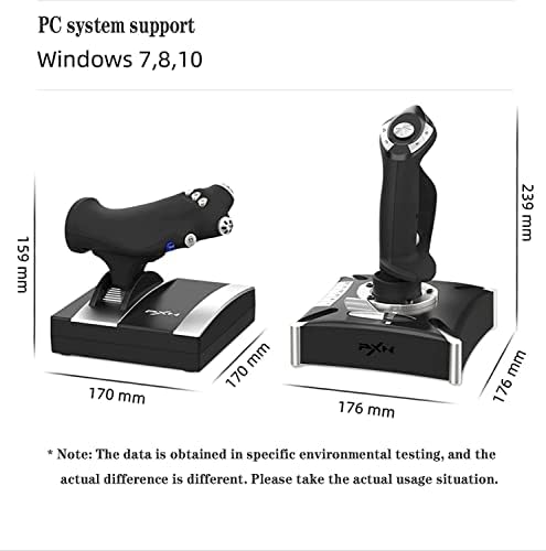 PXN-2119Pro flight simulator controls Flight Stick PC Joystick with Vibration Flight Simulator Stick for PS4/XBOX S/X /Windows XP/VISTA/7/8/10NOT Support Mac Systems/PS5 XBOX ONE/360