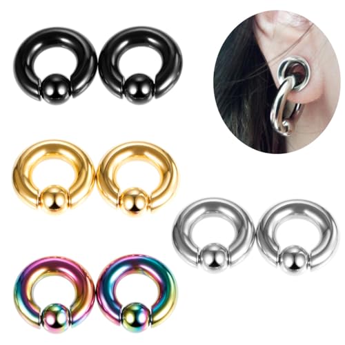 Decentraland 1 PC Gold 8G Stainless Steel Nose Septum Earrings Nipple Captive Bead Ring Spring Ball Rings Tool Surface Piercing Jewelry For Men And Women 12-18mm - Image 3