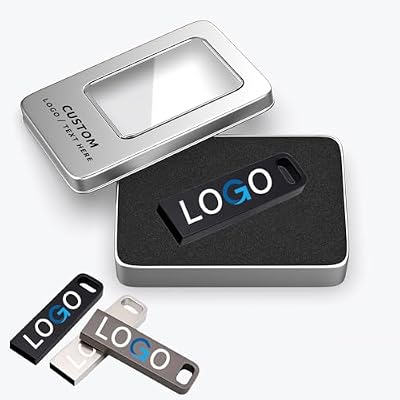 CarryBright Bulk Custom Metal USB Flash Drives, Personalized Logo and Text, Custom Packaging for Corporate Events, Trade Shows, Client Presentations, Wedding Gifts(50,16GB)