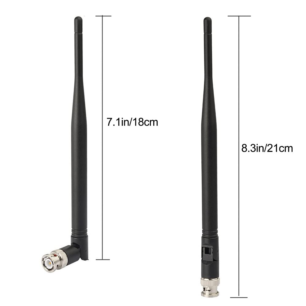 Eightwood Antena UHF 433 MHz, antena 400 MHz-900 MHz, 3,5 dBi BNC, antena radiowa 2 szt. do radia Ham Amateurfunk Alinco Icom Uniden Scanner Handradiotelefon