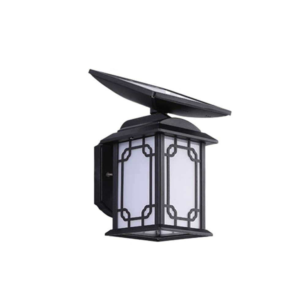 Applique solaire extérieur design carré noir en acrylique étanche pour jardin