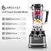 AMZCHEF 8-IN-1 Professional Smoothie Blenders for Kitchen with Innovative LED Panel, 2000W Blender Smoothie Maker with 8 Menu and 10 Speed, 2L Blenders for Smoothies, Ice Cream & More, Shiny Grey