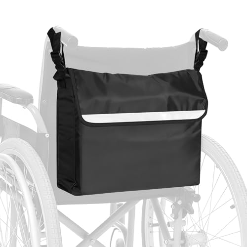 Rollstuhltasche aus Oxford-Stoff Aufbewahrungstasche für Rollstuhl Wasserdicht Oxford Rollstuhl Multifunktional und Sicher für Rollstühle und Gehhilfen