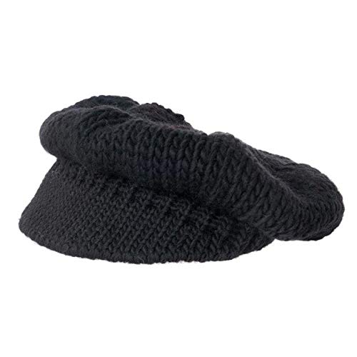 FANTASIE TERRENE - Firenze Women's Wool Blend Winter Hat Made in Italy Fashion Comfortable Black