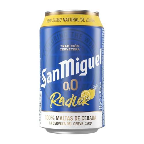 Cerveza Caja de 24 unidades San Miguel Radler 0,0 Lata 33 cl Sin Alcohol