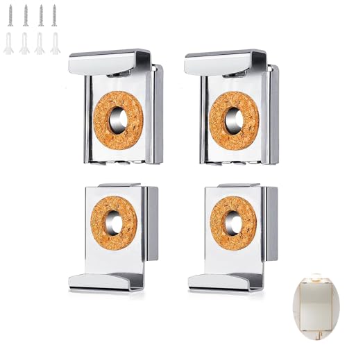 Image of 4 PCS Mirror Brackets for Wall, Frameless Mirror Fixings, Frameless Mirror Clips, Spring Loaded Mirror Brackets Hanging Kit, for Mirrors in Bathrooms and Toilets