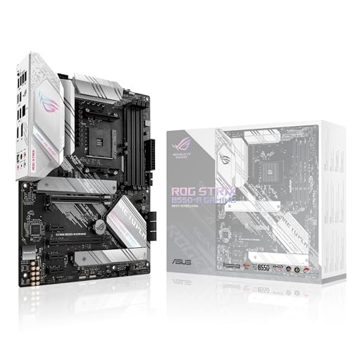 ASUS Rog Strix B550-A Gaming – Placa Base de Gaming ATX AM4 AMD B550 Ryzen (PCIE 4.0, etapas de Potencia agrupadas, Intel 2.5Gb Ethernet, Dos M.2 con disipadores, SATA 6 Gbps, Aura Sync RGB)