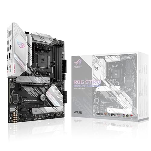 ASUS Rog Strix B550-A Gaming - Placa Base de Gaming ATX AM4 AMD B550 Ryzen (PCIE 4.0, etapas de Potencia agrupadas, Intel 2.5Gb Ethernet, Dos M.2 con disipadores, SATA 6 Gbps, Aura Sync RGB)