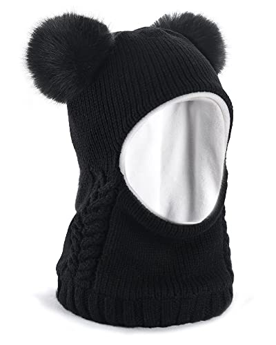 Gorro de bebé para el frío FURTALK con forro térmico y bufanda que cubre las orejas