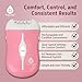 Pursonic Fe120P Cordless Epilator with 40 Tweezers - Rechargeable 2 Speed Epilators Hair Removal for Women - Compact Hair Removal Device for Arms, Legs, Underarms & Bikini Area (Pink)