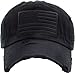 KBVT-209 BLK Tactical Operator with USA Flag Patch US Army Military Baseball Cap Adjustable