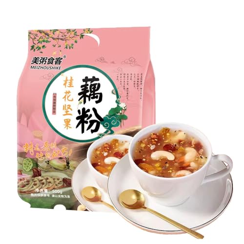 Phuumy Lotus Root Powder,17.64oz,Osmanthus Nut Lotus Root Powder,Red Nourishing Powder Drink Chinese,Low Calorie Healthy Instant Breakfast 500g