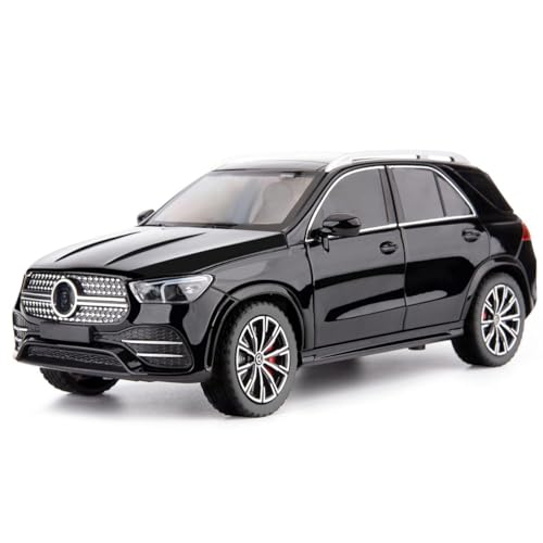 Image of Scale Exclusive Alloy Metal Pull Back | Die-cast Car Model with Sound Light Mini Auto Toy for Kids Metal Model Toy Car with Sound and Light (1.24 Scale M-Benz GLE 350-BLACK)