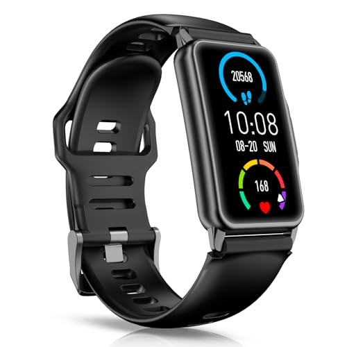 Smart Watch Fitness Tracker with 24/7 Heart Rate, Blood Oxygen Blood Pressure Sleep Monitor 120 Sports Modes Activity Trackers Step Calorie Counter Pedometer IP68 Waterproof – S & L Straps Included
