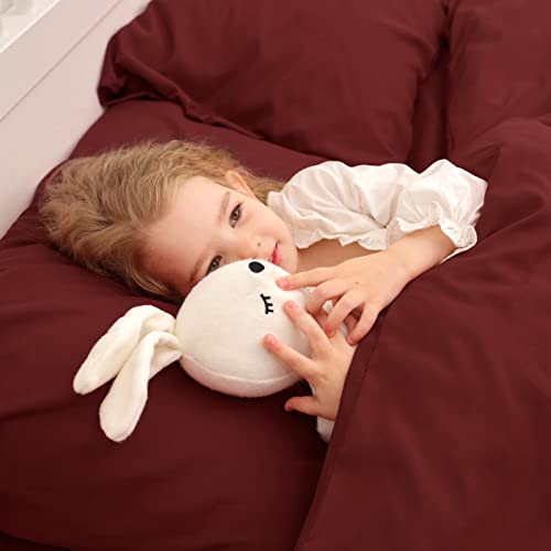 Miniatura 6 de Poligino Sabanas Cama 150 - Juego Sábanas 4 Piezas - Sábanas Bajera Ajustable - Encimera - 2 Funda De Almohada 50x80 Cama 150-150x190 200 Cm, Burdeos