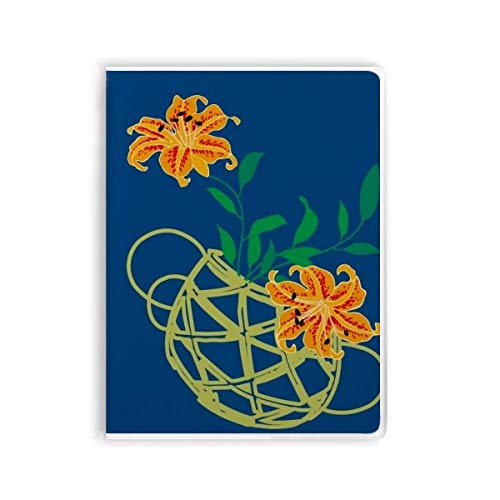 Carnet de notes PaintingJ jaune à motif floral et couverture souple pour écrire au quotidien