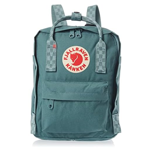 Fjällräven unisex ryggsäck Kånken Mini, plommon, 20 x 13 x 29 cm, 7 liter Frostgrönt schackmönster 41 EU