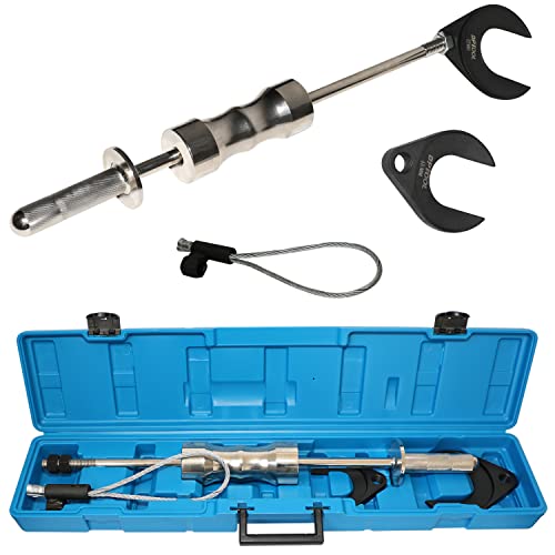 DPTOOL Inner CV Joint Puller Slide Hammer Front Wheel Drive Axle Half Shaft Removal Tool Kit Heavy Duty 10 Pounds Slide Hammer 63mm 48mm CV Joint Fork Adapter Attachments by DPTOOL - Used condition - US$65.83